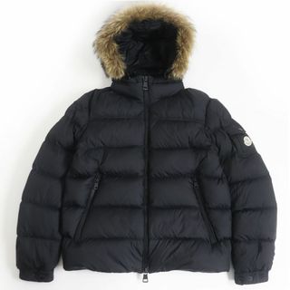 モンクレール(MONCLER)の美品□19-20AW MONCLER/モンクレール MARQUE/マルク ロゴワッペン コヨーテファー フーデッド WZIP ダウンジャケット ブラック 1 正規品(ダウンジャケット)