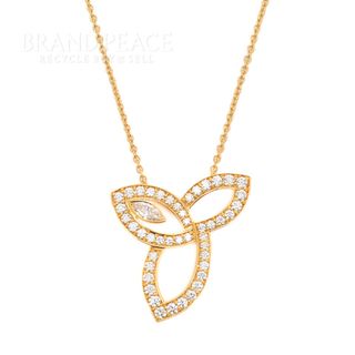 ハリーウィンストン(HARRY WINSTON)のハリーウィンストン リリークラスター ペンダント ネックレス ダイヤ K18YG(ネックレス)