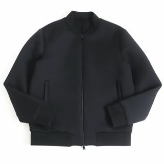 未使用品□2020年製 FENDI/フェンディ FW0833 ADWV バックロゴ ラムレザーパッチ WZIP ボンディング地 ブルゾンジャケット 黒 50 伊製 正規