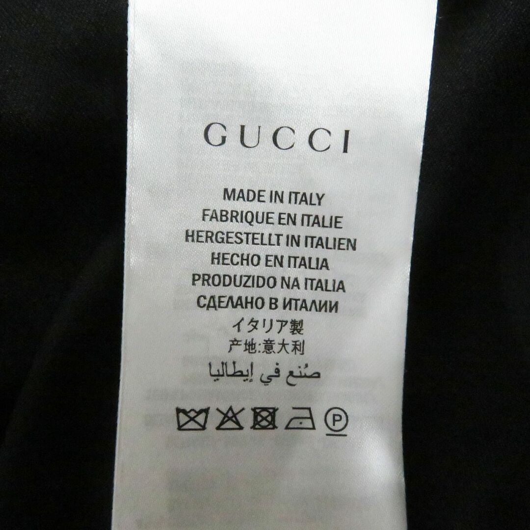 Gucci(グッチ)の極美品□GUCCI/グッチ 575762 ロゴ刺繍 ラインデザイン ジップアップ オーバーサイズ トラックジャケット/ブルゾン ブラック系 S 伊製 正規 メンズのジャケット/アウター(その他)の商品写真