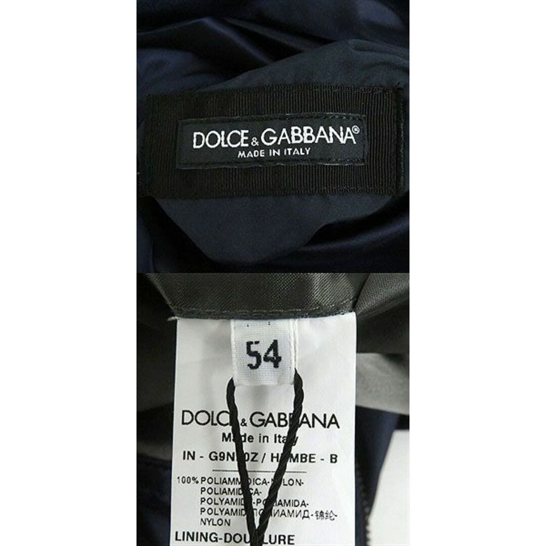 DOLCE&GABBANA(ドルチェアンドガッバーナ)の未使用品□黒タグ ドルチェ＆ガッバーナ G9NF0Z エンブレム刺繍 リバーシブル ボンバージャケット/ブルゾンジャケット 紺/グレー 54 伊製 メンズのジャケット/アウター(ブルゾン)の商品写真