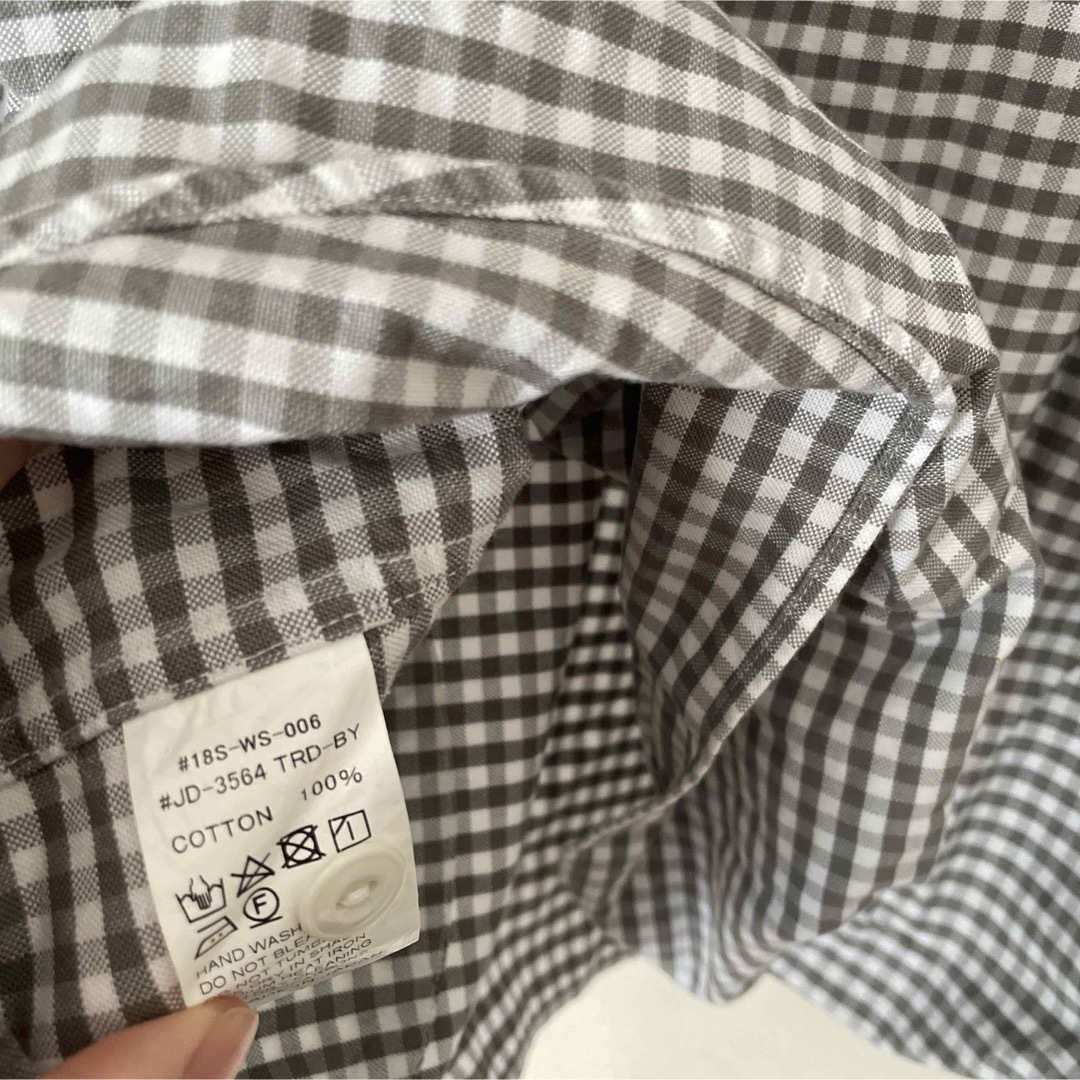 DANTON(ダントン)のDANTON チェックプルオーバーシャツ グレー size36 ダントン レディースのトップス(シャツ/ブラウス(長袖/七分))の商品写真