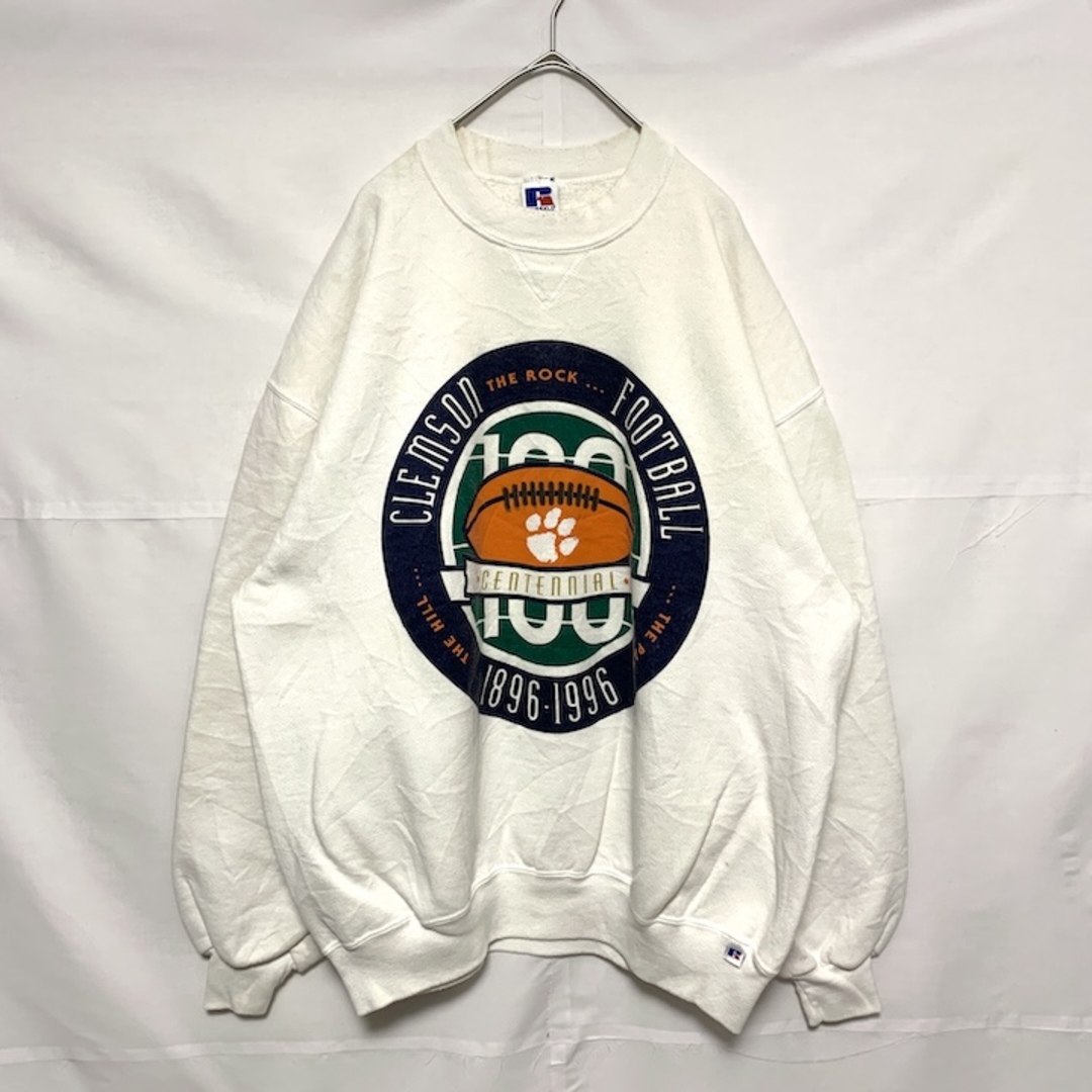 Russell Athletic(ラッセルアスレティック)の90s 古着 ラッセル スウェット フットボール USA製 ゆるダボ XL  メンズのトップス(スウェット)の商品写真