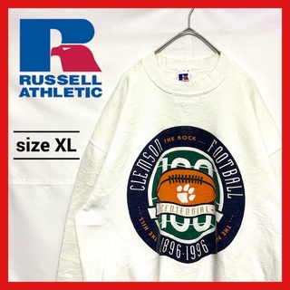 ラッセルアスレティック(Russell Athletic)の90s 古着 ラッセル スウェット フットボール USA製 ゆるダボ XL (スウェット)