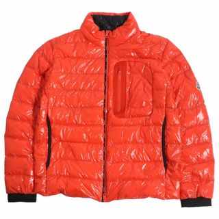 モンクレール(MONCLER)の極美品□21-22AW MONCLER/モンクレール MAEWO ロゴワッペン スタンドカラー WZIP ダウンジャケット/パフィージャケット オレンジ 2 正規品(ダウンジャケット)