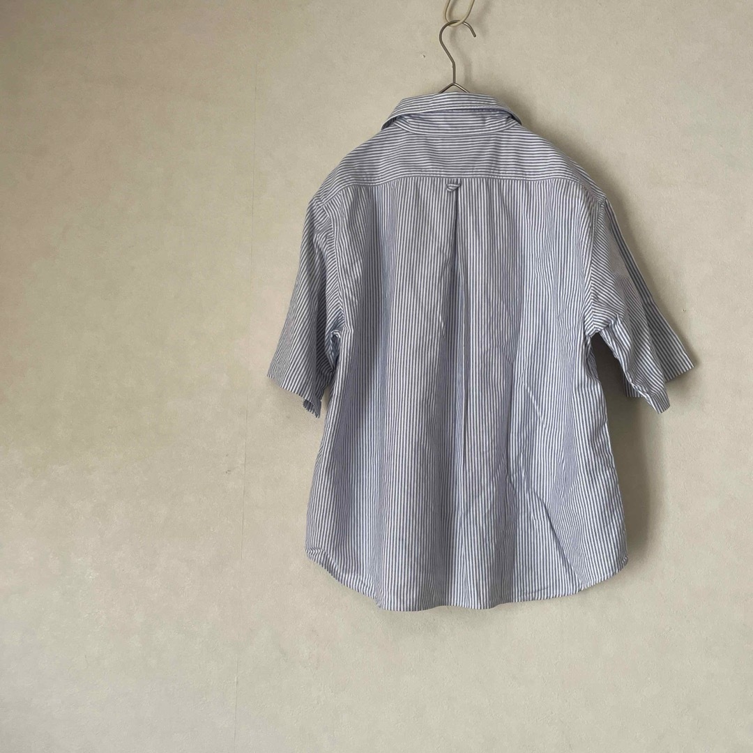 DANTON(ダントン)のDANTON プルオーバーシャツ ストライプ 半袖 36 ダントン レディースのトップス(シャツ/ブラウス(半袖/袖なし))の商品写真