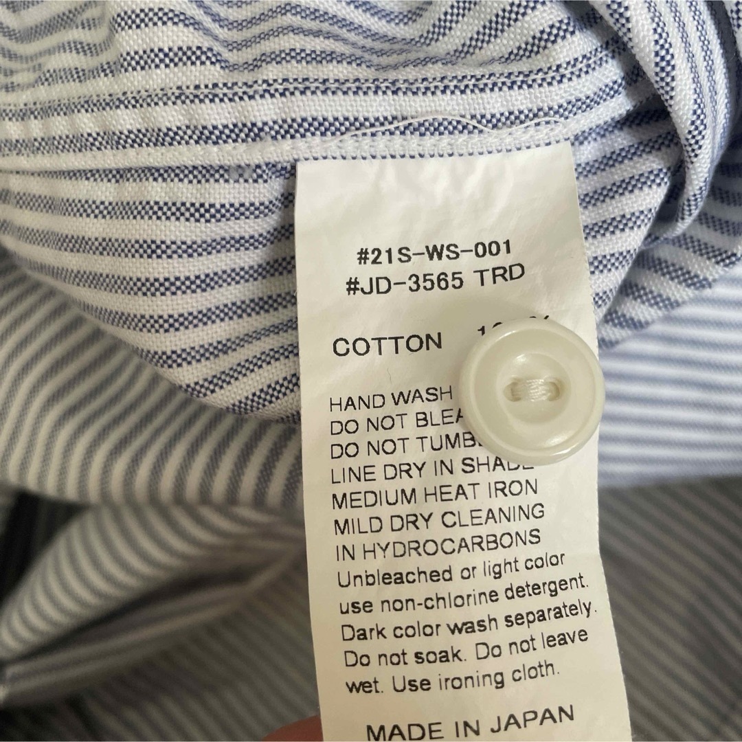 DANTON(ダントン)のDANTON プルオーバーシャツ ストライプ 半袖 36 ダントン レディースのトップス(シャツ/ブラウス(半袖/袖なし))の商品写真