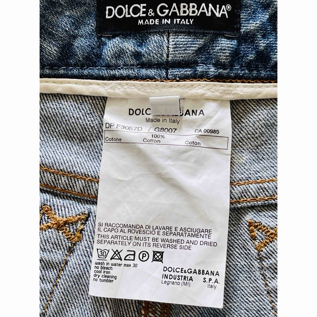 DOLCE&GABBANA(ドルチェアンドガッバーナ)の美品☆正規品ドルチェ&ガッバーナ デニムパンツ40 ファージーンズ　七分丈 レディースのパンツ(デニム/ジーンズ)の商品写真