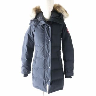 カナダグース(CANADA GOOSE)の良品★国内正規品 CANADA GOOS カナダグース 2302JL MACKENZIE マッケンジー ファー・フード付き ダウンコート レディース ネイビー S/P(ダウンコート)