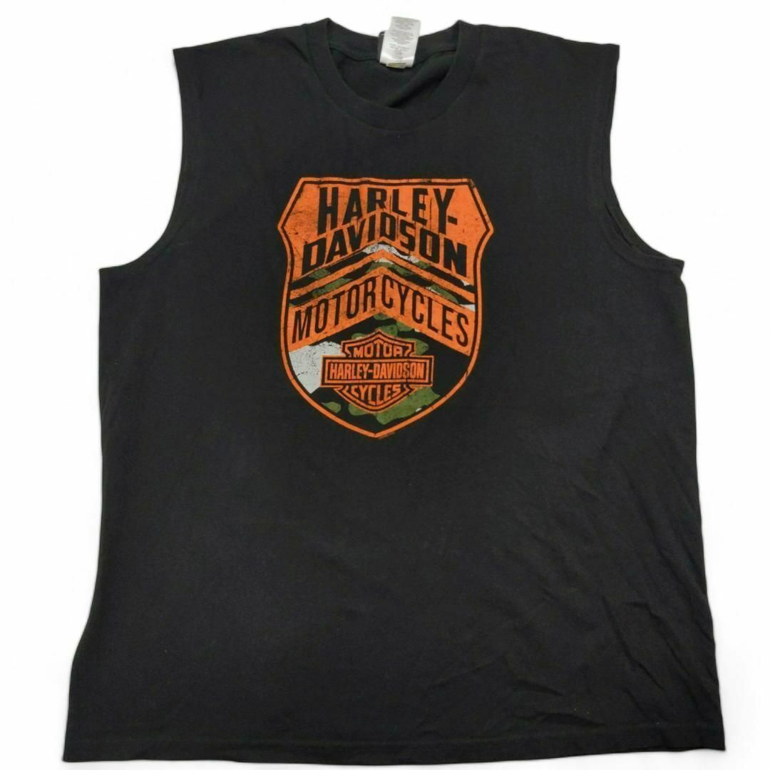 Harley Davidson(ハーレーダビッドソン)のハーレーダビッドソン タンクトップ XL ブラック デカロゴ ビッグプリント メンズのトップス(タンクトップ)の商品写真