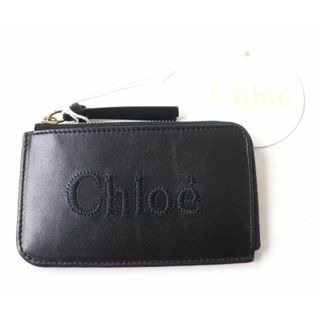 未使用品★Chloe クロエ CHLOE SENSE CHC23SP866I10 スモール コインパース カードホルダー L字ファスナー レザー 黒 箱・袋・タグ付