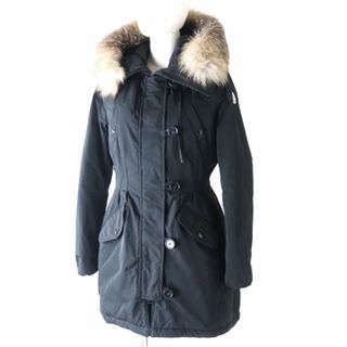 モンクレール(MONCLER)の良品★正規品 MONCLER モンクレール 17-18AW AREDHEL ダブルZIP フード・ファー付き ダウンコート レディース ブラック 2 ハンガー付き(ダウンコート)