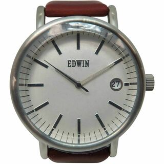 エドウィン(EDWIN)の【新品】EDWIN 腕時計 ダイアルウォッチ EPIC ブラウン 本革 ベルト(腕時計(アナログ))
