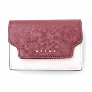 Marni - 未使用品★MARNI マルニ 21年 PFMOW2023 ロゴ入り サフィアーノレザー 三つ折 コンパクトウォレット／財布 マルチカラー 箱・保管袋付 伊製