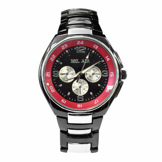BEL AIR  メンズ腕時計 アナログ クオーツ ステンレススチール レッド(腕時計(アナログ))