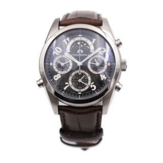 CITIZEN CAMPANOLA シチズン カンパノラ  グランドコンプリケーション 腕時計 CTR57-1091 / 6771-T010768TA ステンレススチール クロコダイル  シルバー 黒橡 くろつるばみ ブラウン クオーツ クロノグラフ 【本物保証】(腕時計(アナログ))