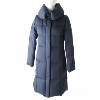 M-premier - 未使用品★正規品 M-PREMIER エムプルミエ A228-003 ショールカラー 比翼仕立て ZIP UP ダウンコート ネイビー  36 タグ付 シンプル◎