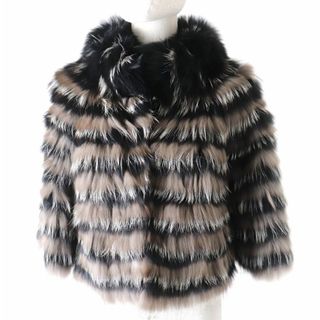 レッドヴァレンティノ(RED VALENTINO)の極美品★正規品　RED VALENTINO　レッドヴァレンティノ　毛皮　 FOXファー　デザイン　ショートジャケット　マルチ　レディース　38 h08-st30228-96(毛皮/ファーコート)