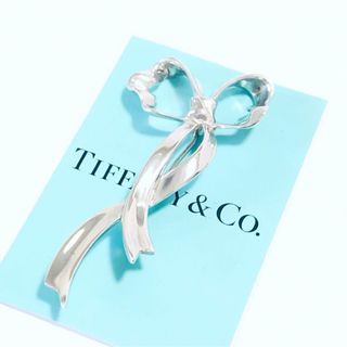 Tiffany & Co. - ティファニー リボン シルバー ブローチ 