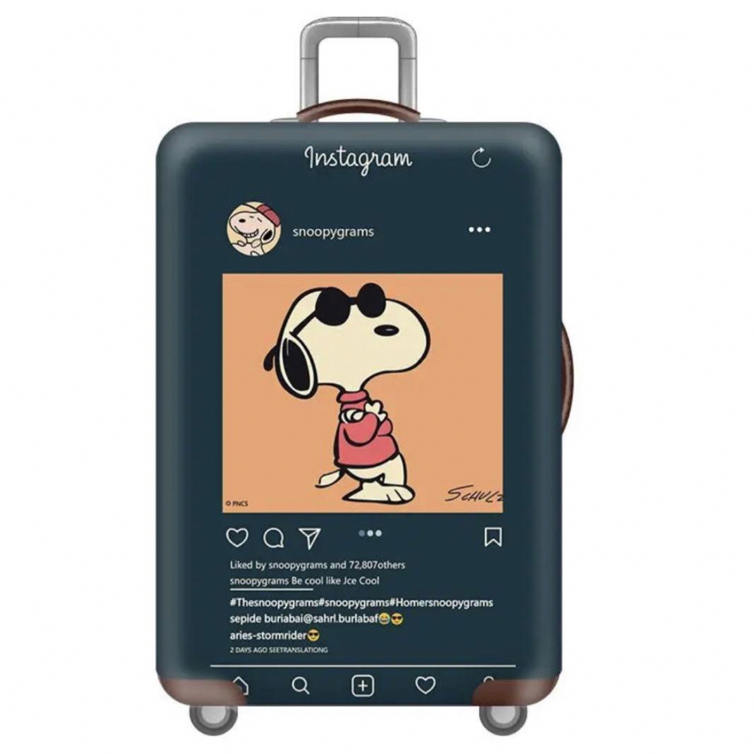 スヌーピーSNOOPY スーツケースカバー　M/Lサイズ　即購入ok レディースのバッグ(スーツケース/キャリーバッグ)の商品写真