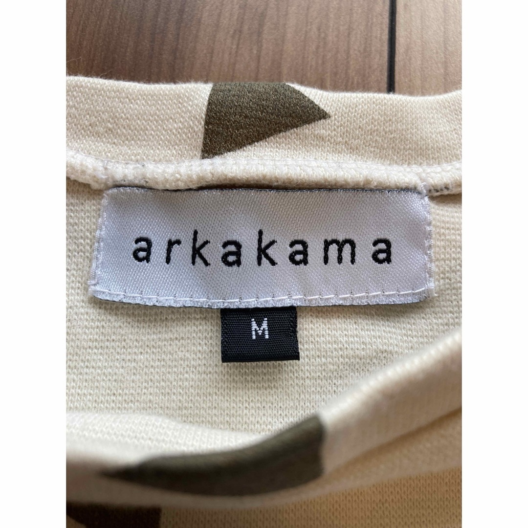 arkakama アルカカマ  110 キッズ スウェット 5部袖 男女兼用 キッズ/ベビー/マタニティのキッズ服男の子用(90cm~)(Tシャツ/カットソー)の商品写真