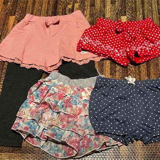 ベビーギャップ(babyGAP)のbaiya95ズボン短パンショートパンツギャップ女の子ドット花柄赤ピンクスパッツ(パンツ/スパッツ)