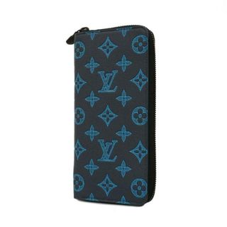 ルイヴィトン(LOUIS VUITTON)の【4ha0909】ルイヴィトン 長財布/モノグラム・シャドウ/ジッピーウォレットヴェルティカル/M82322/ネイビー/ブルー【中古】メンズ(財布)