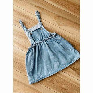 ザラキッズ(ZARA KIDS)のZARA デニムジャンパースカート　98cm(ワンピース)