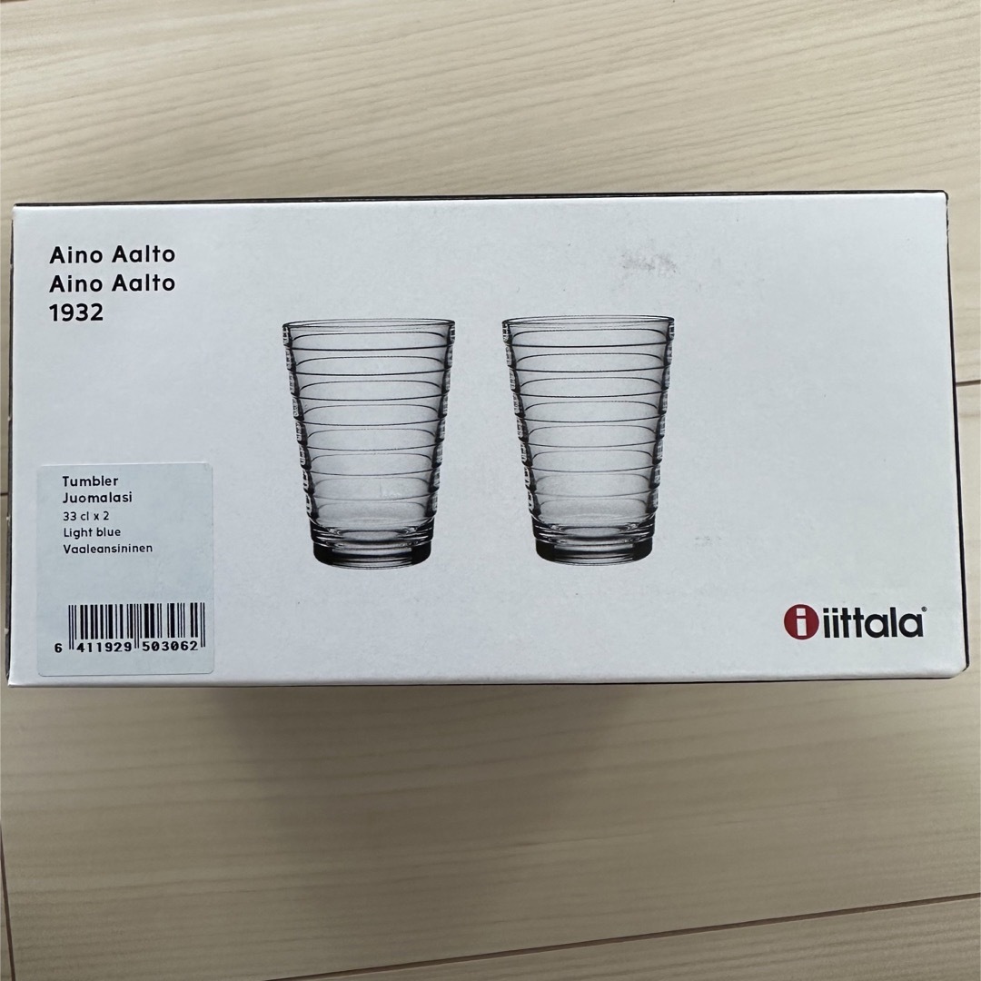 iittala(イッタラ)の【廃盤カラー】イッタラ　iittala アイノアアルト　ハイボール　ライトブルー インテリア/住まい/日用品のキッチン/食器(グラス/カップ)の商品写真