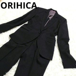 ORIHICA リクルートスーツ　パンツセットアップ　ウール　ストライプ