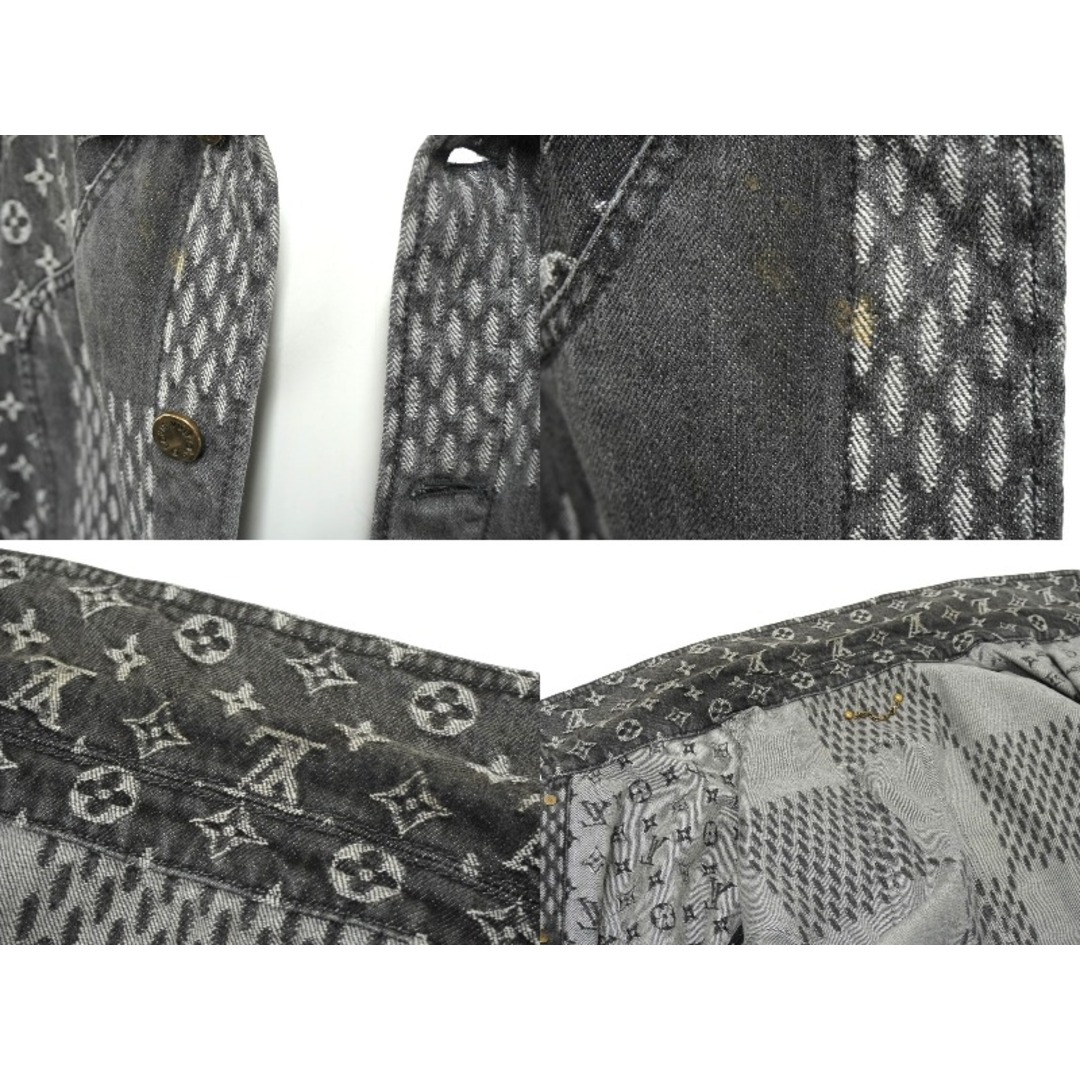 LOUIS VUITTON(ルイヴィトン)のLOUIS VUITTON ルイヴィトン × NIGO ニゴー コラボ ジャイアントダミエウェーブス デニムジャケット モノグラム 54 美品 中古 62102 メンズのジャケット/アウター(その他)の商品写真