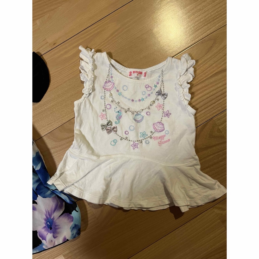 mezzo piano(メゾピアノ)のメゾピアノ mezzo piano 夏 トップス ワンピースセット 90センチ キッズ/ベビー/マタニティのキッズ服女の子用(90cm~)(Tシャツ/カットソー)の商品写真