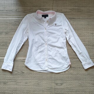 ラルフローレン(Ralph Lauren)のラルフローレン キッズシャツ 150 ホワイト×ピンク 女の子(Tシャツ/カットソー)