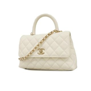 シャネル(CHANEL)の★SALE 【4ha1100】シャネル ツーウェイバッグ/マトラッセ/チェーンショルダー/キャビアスキン/ホワイト/シャンパンゴールド金具 【中古】 レディース(その他)