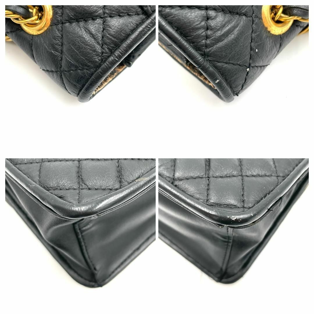 レザー ショルダーバッグ レディース ブランド ブラック ゴールド 斜めがけ 黒 レディースのバッグ(ショルダーバッグ)の商品写真