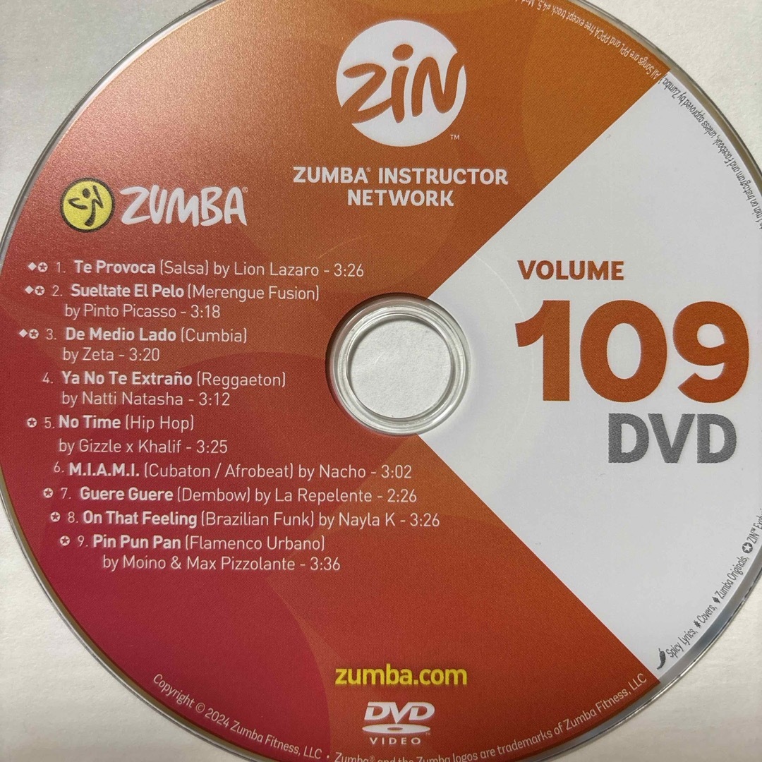 Zumba(ズンバ)のズンバ　ZIN109  DVD エンタメ/ホビーのDVD/ブルーレイ(スポーツ/フィットネス)の商品写真