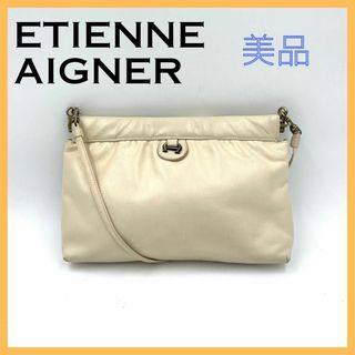 エティエンヌアイグナー(Etienne Aigner's)のアイグナー レザー ショルダーバッグ 斜めがけ レディース ホワイト ポーチ 白(ショルダーバッグ)