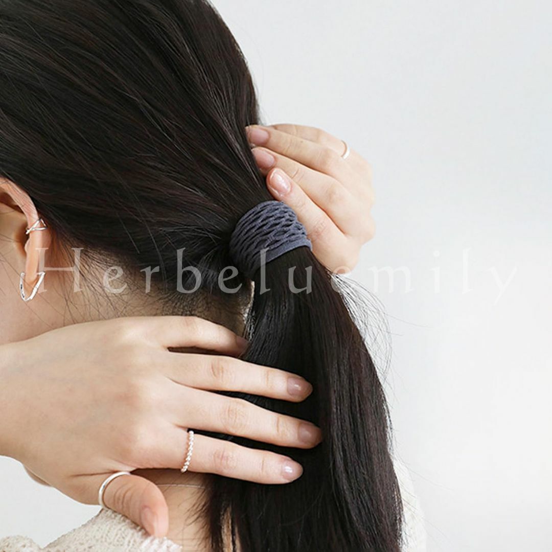 【新着商品】[Herbeluemily]ヘアゴム 跡がつかない 髪ゴム 髪留め  コスメ/美容のヘアケア/スタイリング(その他)の商品写真