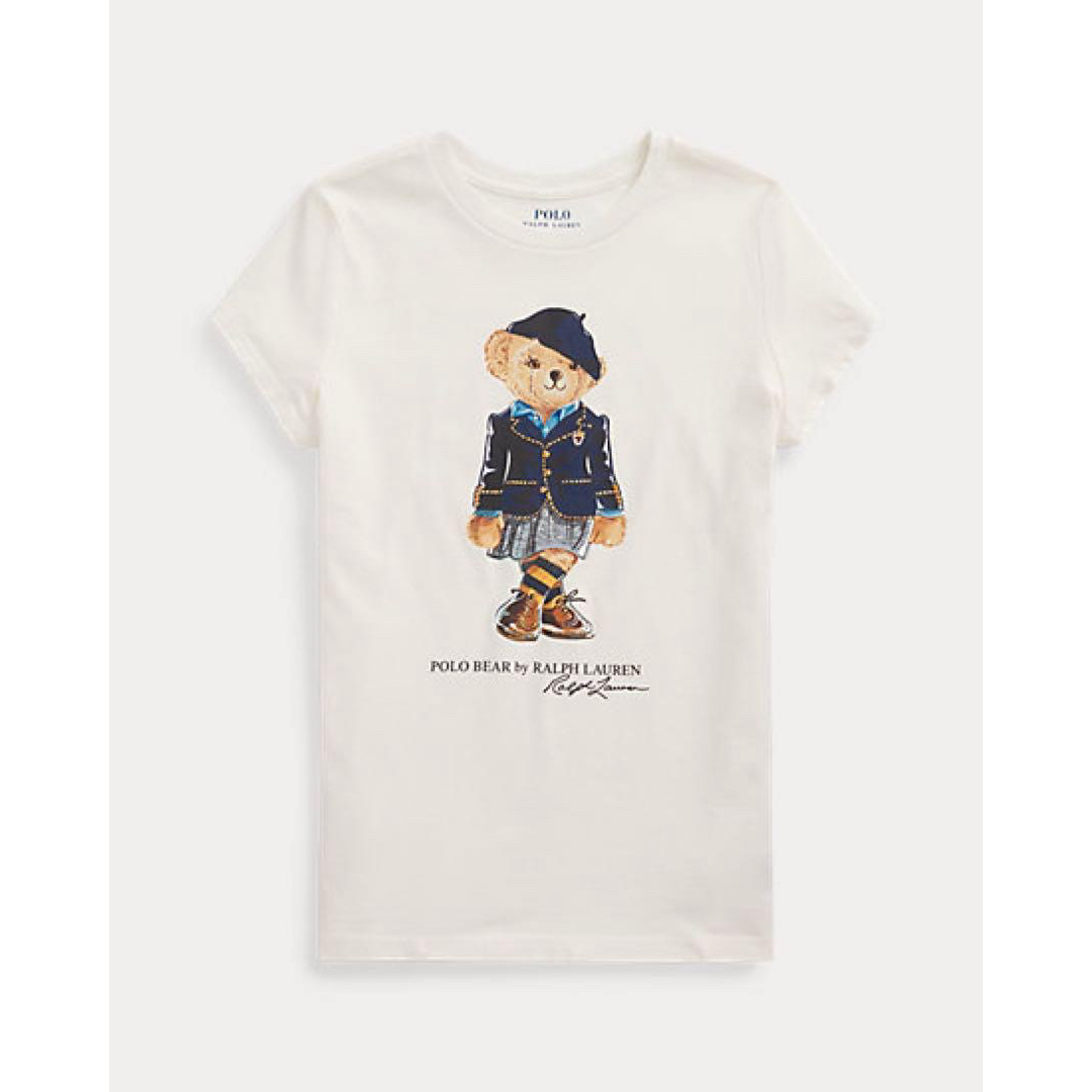 Ralph Lauren(ラルフローレン)の【新品】ラルフローレン ポロベア プレッピー Tシャツ ホワイト 6  キッズ/ベビー/マタニティのキッズ服女の子用(90cm~)(Tシャツ/カットソー)の商品写真