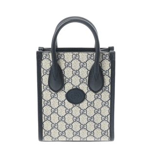 グッチ(Gucci)の中古 グッチ GUCCI 671623 レディース ハンドバッグ ベージュ/ネイビー GGスプリームキャンバス/レザー(ハンドバッグ)