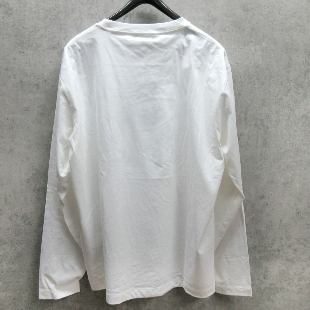Dunhill(ダンヒル)のほぼ未使用 ダンヒル dunhill 長袖 Tシャツ カットソー ライン ロングスリーブTシャツ Lサイズ ポルトガル製 ホワイト ブラック 白黒 中古 美品 メンズのトップス(Tシャツ/カットソー(七分/長袖))の商品写真