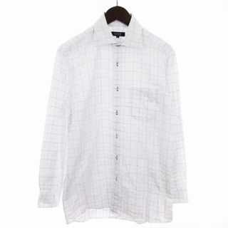 バーバリーブラックレーベル(BURBERRY BLACK LABEL)のバーバリーブラックレーベル シャツ 長袖 チェック 白 40 S位 ■SM1(シャツ)