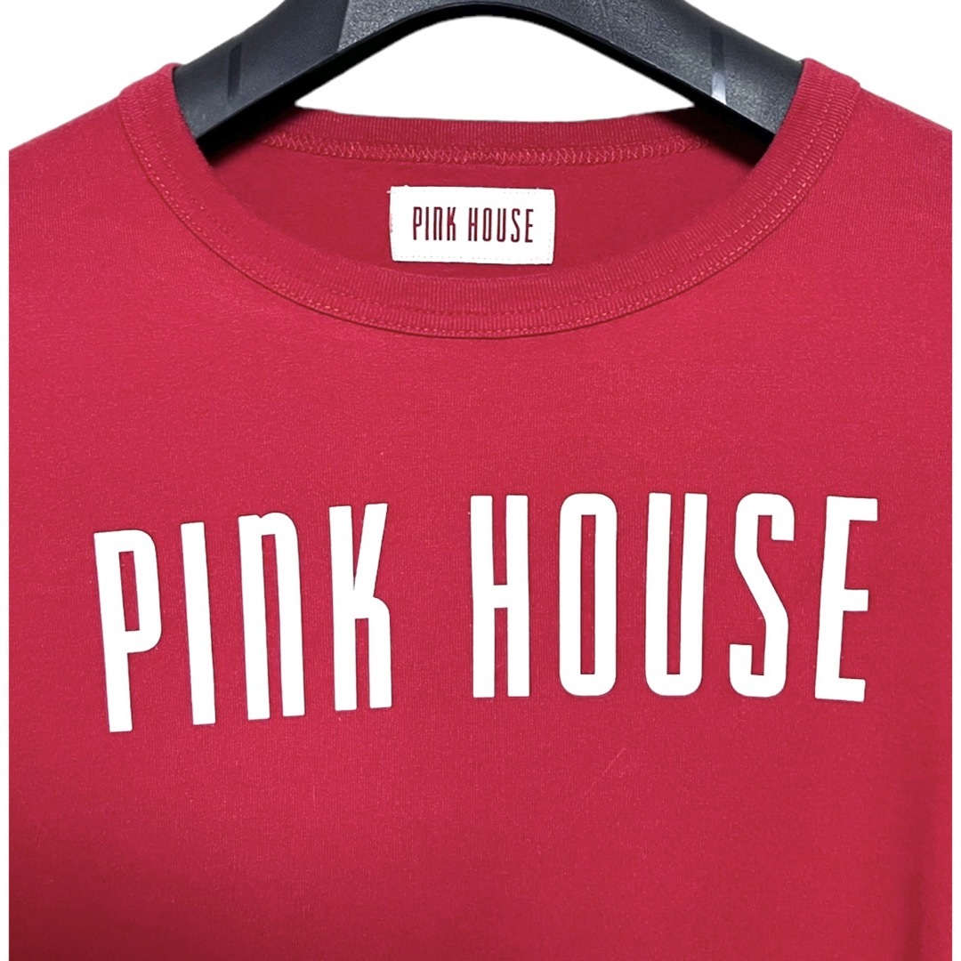 PINK HOUSE(ピンクハウス)の匿名発送　美品　PINK HOUSE ピンクハウス　ロゴプリントロングT M レディースのトップス(Tシャツ(長袖/七分))の商品写真