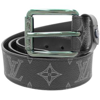 ルイヴィトン(LOUIS VUITTON)のLOUIS VUITTON(ルイ・ヴィトン) モノグラム・エクリプス サンチュール・ヴォヤジャー 35MM ベルト アパレル ファッション小物 85/34 モノグラムエクリプス ブラック黒 グレー グリーン金具 M0046 メンズ 40802092422【中古】【アラモード】(ベルト)