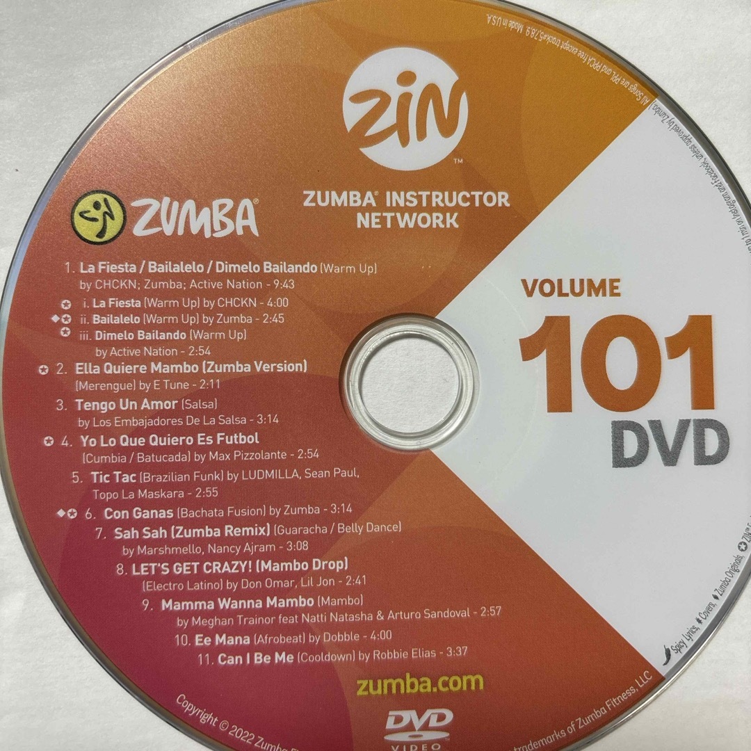 Zumba(ズンバ)のズンバ　ZIN101  DVD エンタメ/ホビーのDVD/ブルーレイ(スポーツ/フィットネス)の商品写真