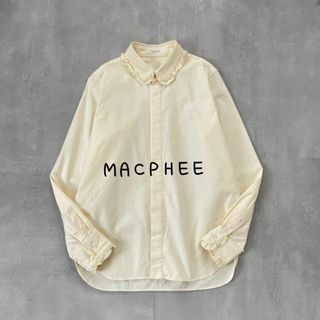 マカフィー(MACPHEE)の美品　マカフィー　インポートコットンフリルカラーシャツ(シャツ/ブラウス(長袖/七分))