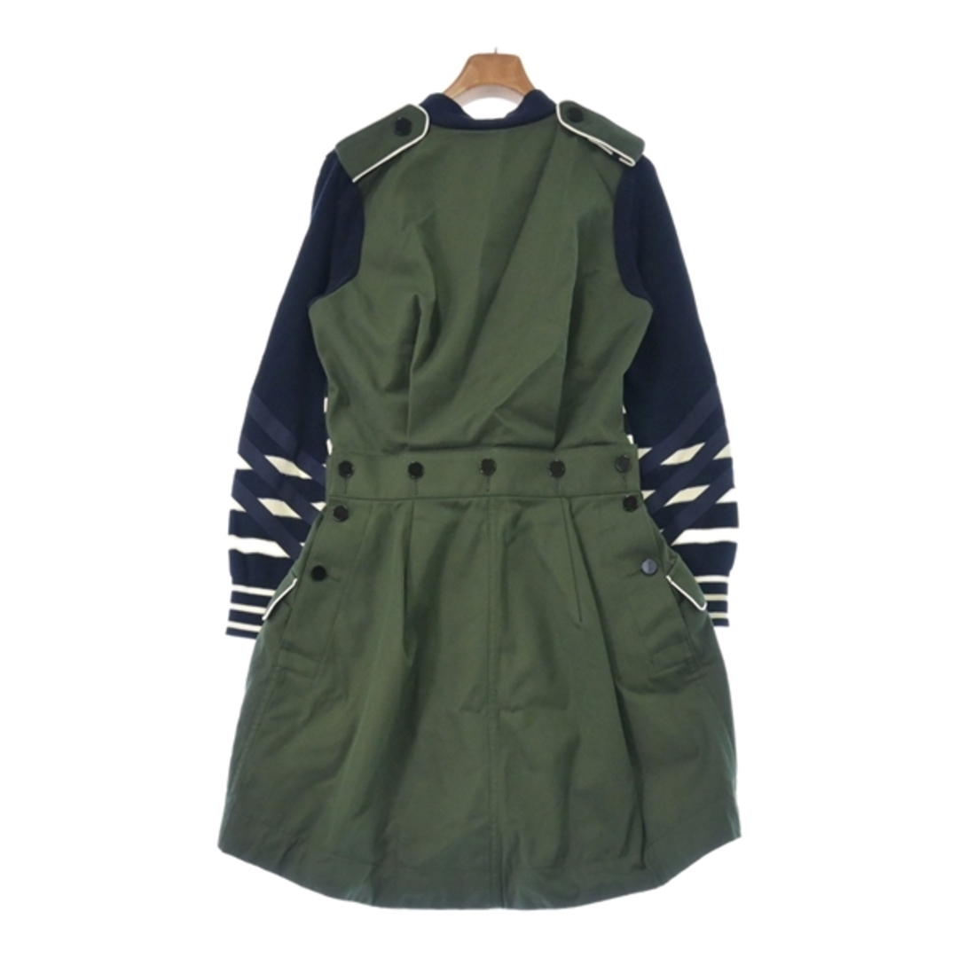 sacai(サカイ)のsacai サカイ ワンピース 1(S位) 紺x白xカーキ系 【古着】【中古】 レディースのワンピース(ひざ丈ワンピース)の商品写真