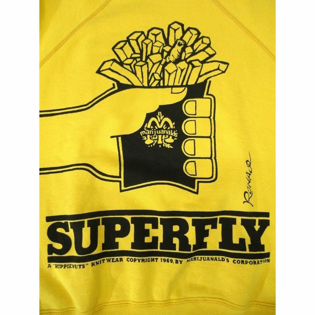 激レア ブートレガーズ SUPERFLY マリファナルド スウェット 黄 S メンズのトップス(スウェット)の商品写真