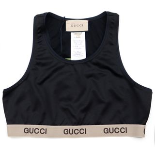 【新品同様】グッチ 672401 XJD56 フィットネストップ レディース サイズ L ブラウン ベージュ 黒 茶系 GUCCI