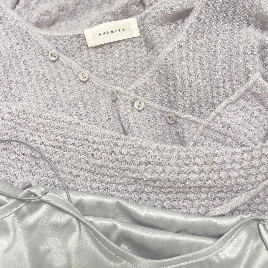 Bubbles(バブルス)のBella seethrough knit dress レディースのワンピース(ロングワンピース/マキシワンピース)の商品写真